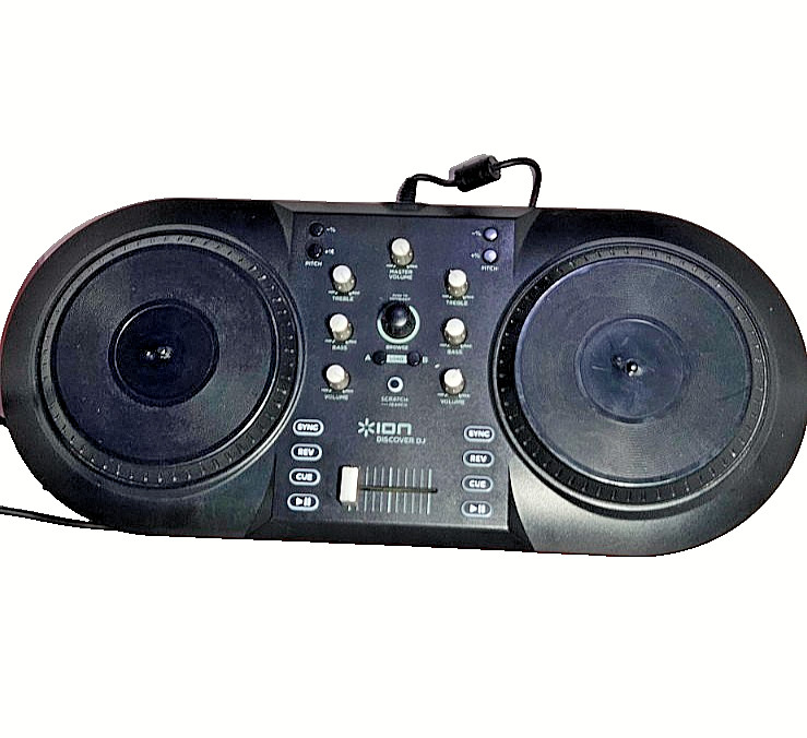 Ion Discover DJ System Dual Turntable USB Double Deck Controller