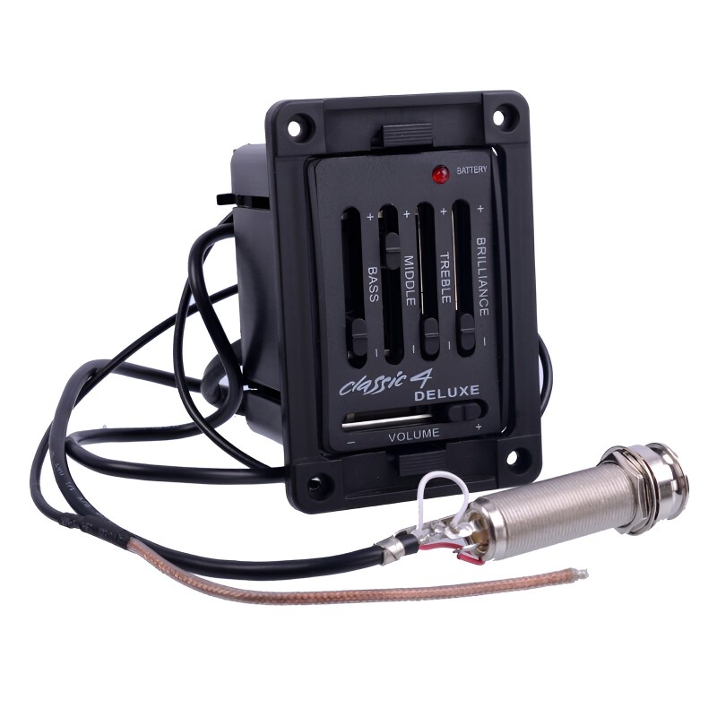 Acoustic Guitar Pickups Classic 4 Deluxe Preamplifier 4-Band EQ Piezo Preamp New