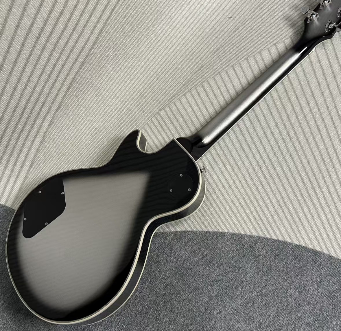 Silver Grey LP Electric Guitar HH Pickup 6-String Fixed Bridge Rock Jazz