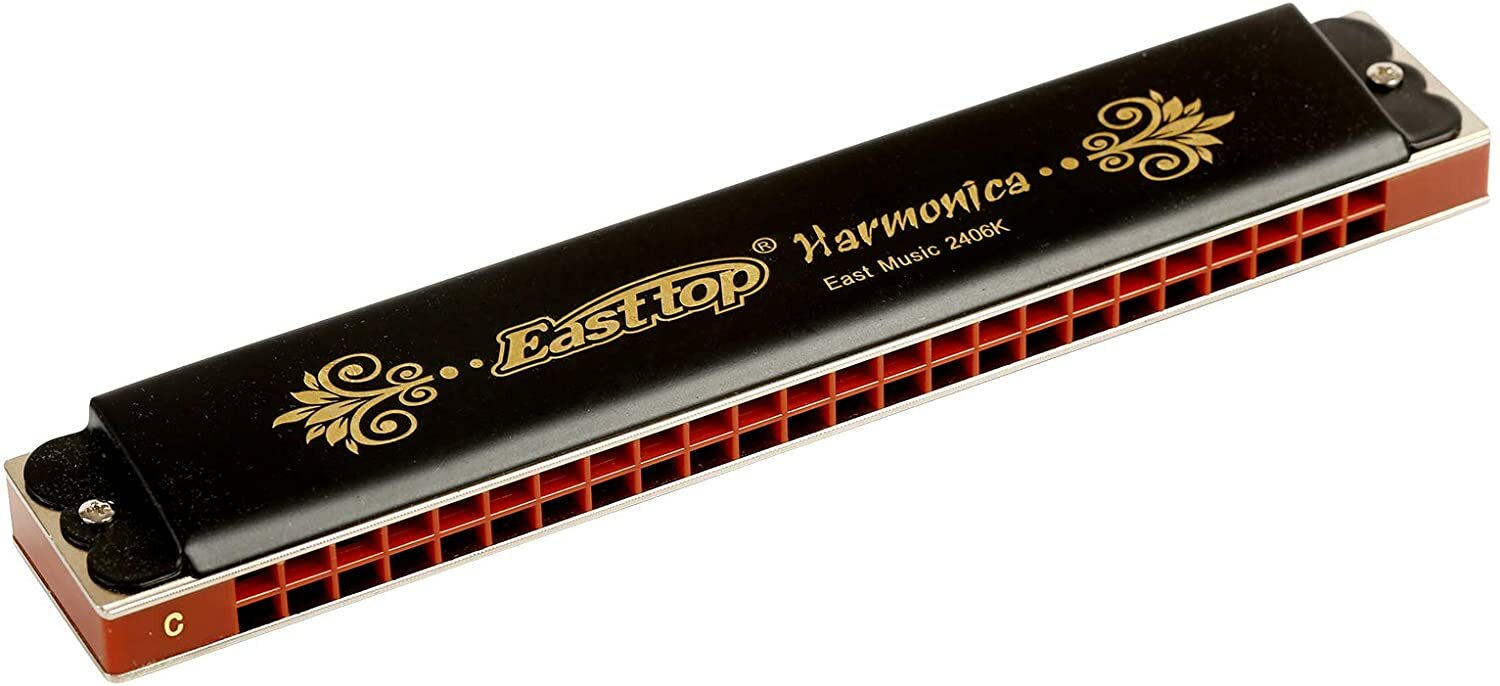 EASTTOP Harmonica Tremolo Harmonica Key of C Tremolo Mouth Organ Harmonica