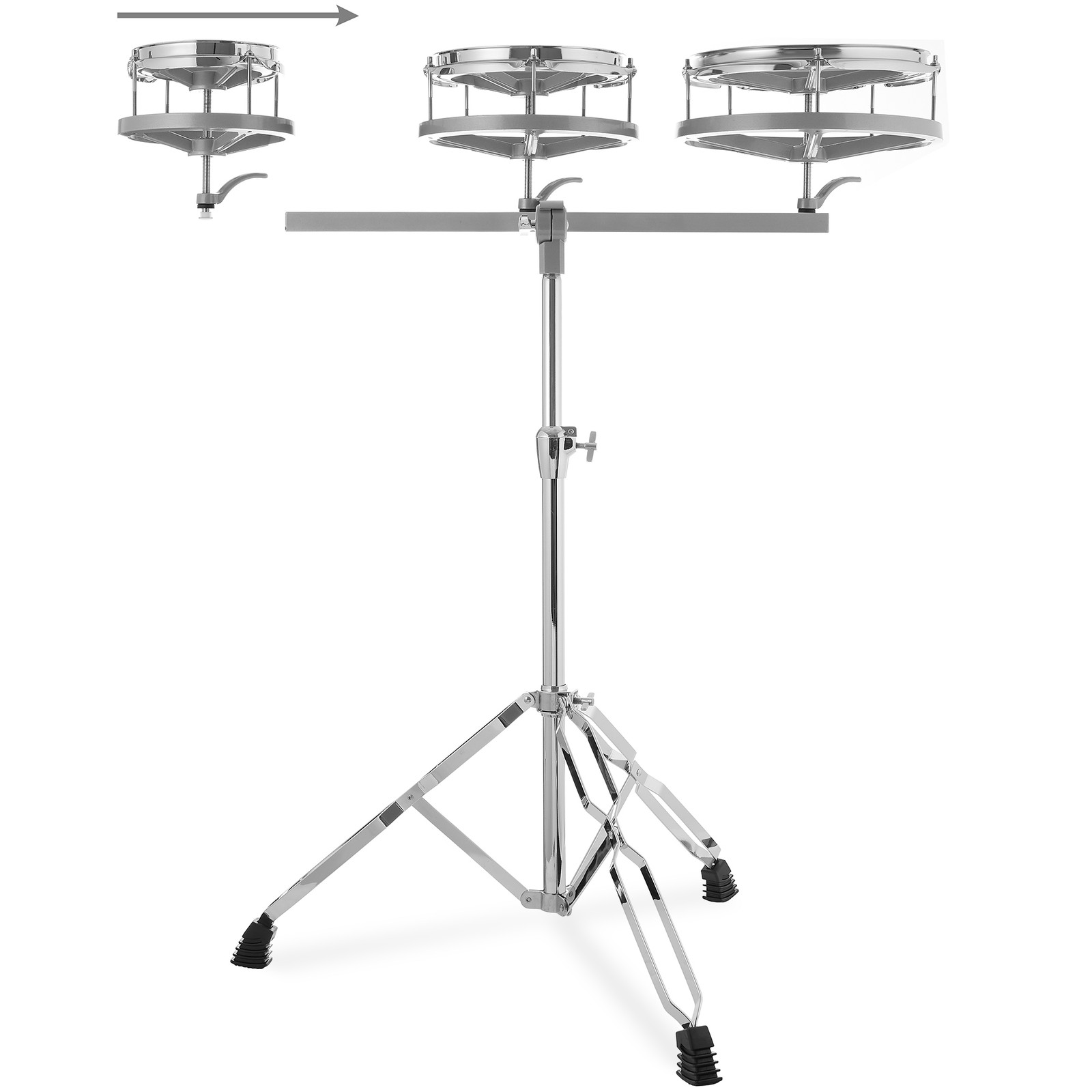 Roto Tom Drum Set with Stand – 6″, 8″, 10″ Toms with Remo Heads