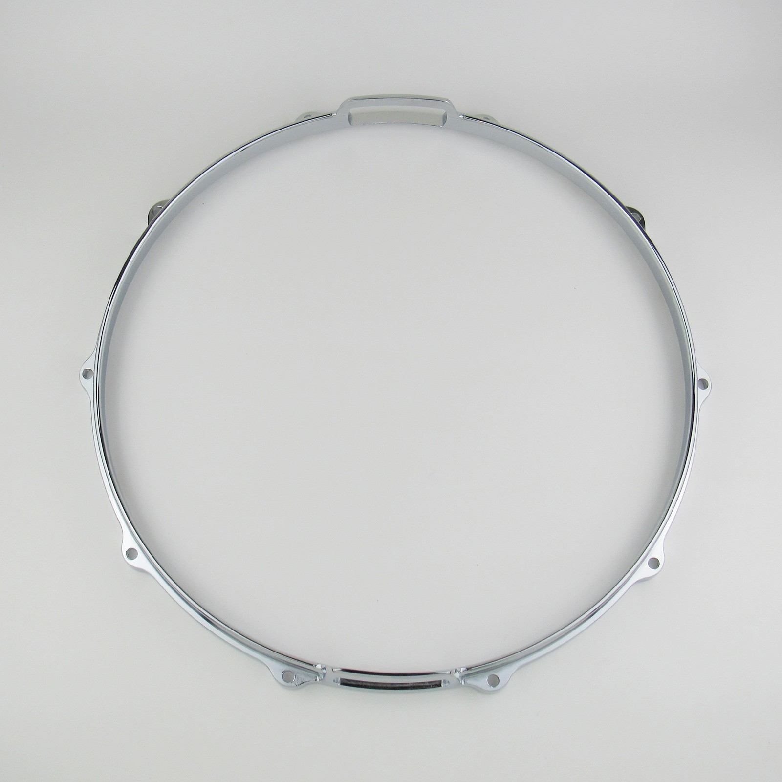 1 PC Die Cast 14″ Snare Drum Hoop 10 Lug / Hole CHROME Finish BOTTOM Snare Side