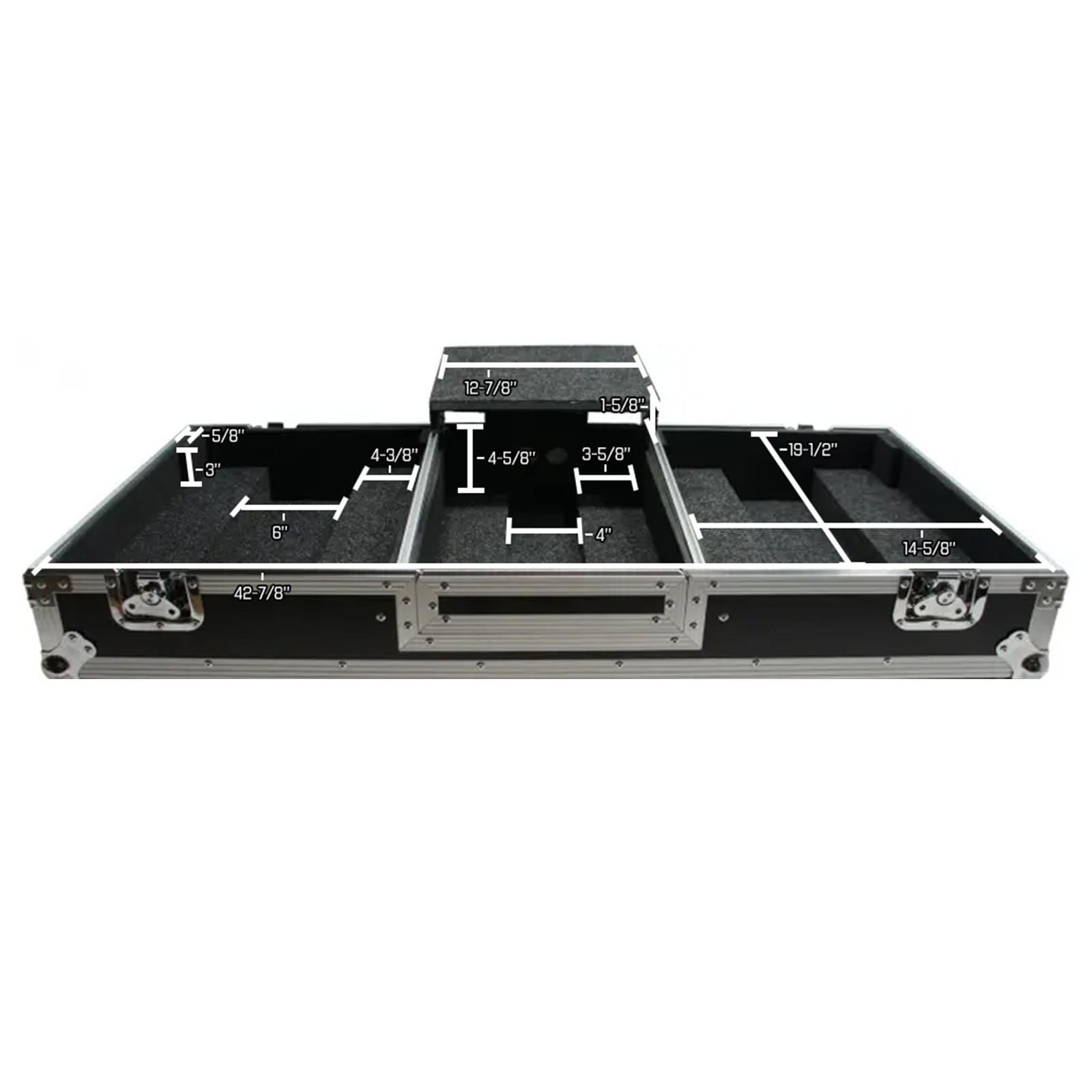 Harmony HC2T1272WLT DJ Battle Coffin for (2) Rane 12 Turntables & Rane 72 Mixer