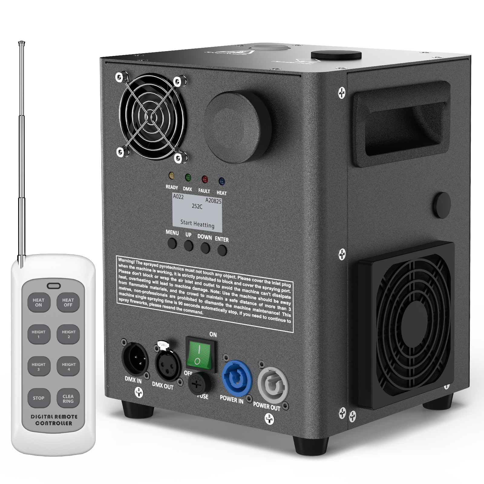 UKING Cold Spark Firework Machine 1200W 6.6-16.4ft Stage DJ Wedding Event Party