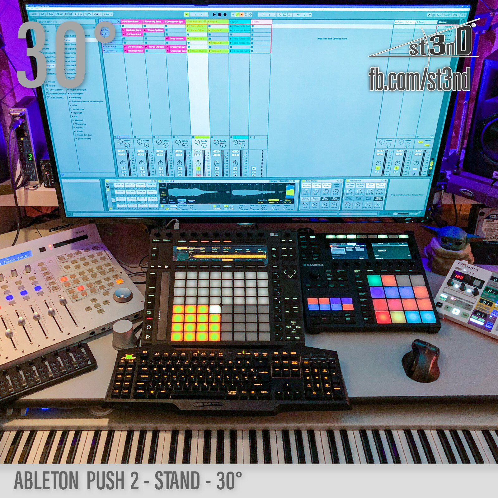 ABLETON PUSH 2 STAND – 30 degrees – 3D printed – 100% Buyer satisfaction