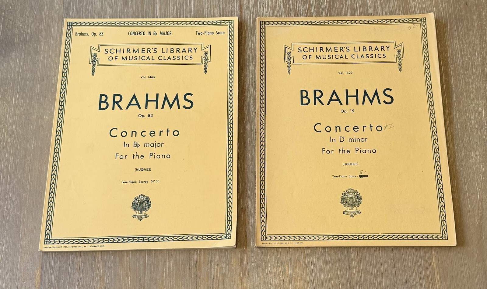 Brahms Concerto In D Minor & Bb Major /Schirmer’s Library Of Music