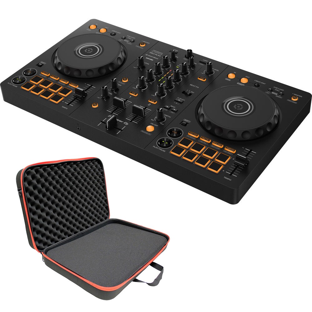 Pioneer DJ DDJ-FLX4 Portable 2-Channel rekordbox DJ and Serato Controller w/ Bag