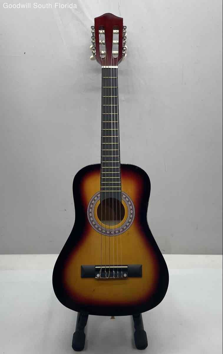 Sunburst Finish Right-Handed 6 String Acoustic Classical Guitar No Stand Small