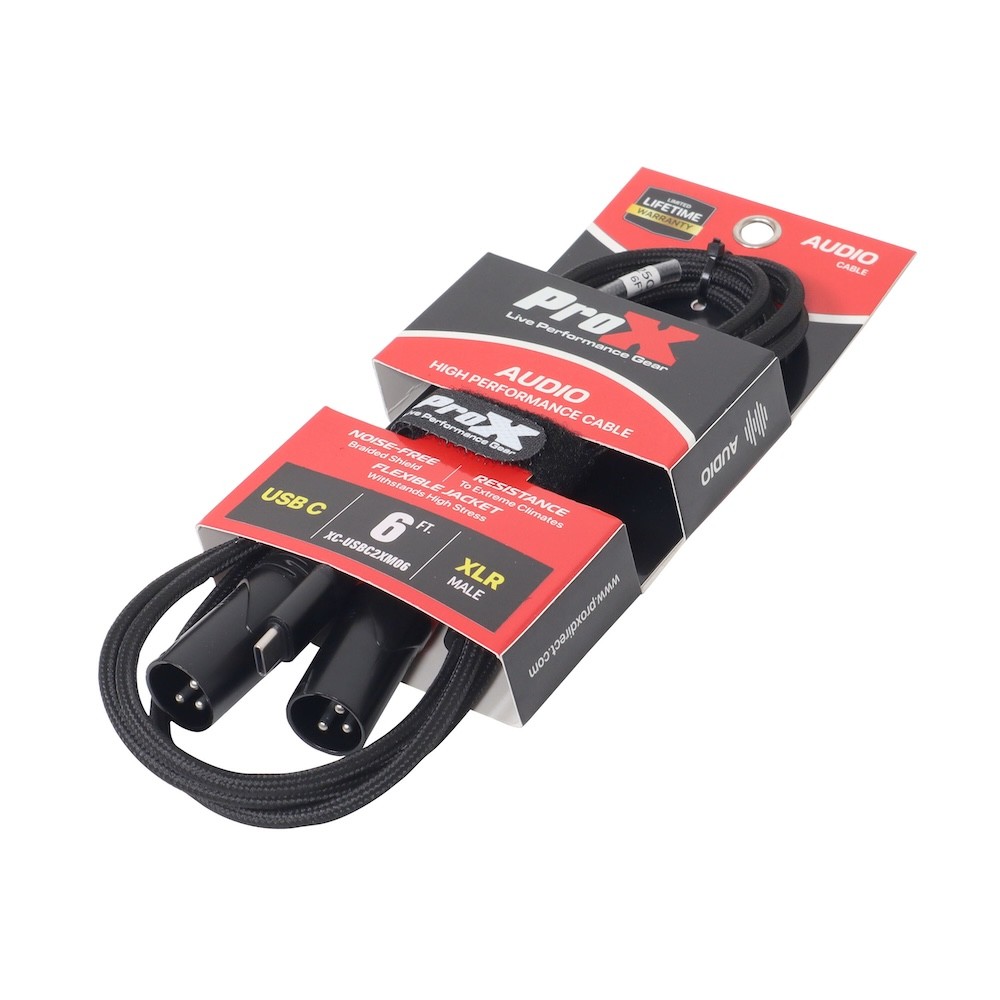 Pro X XC-USBC2XM06 6FT USB-C to Dual XLR-M