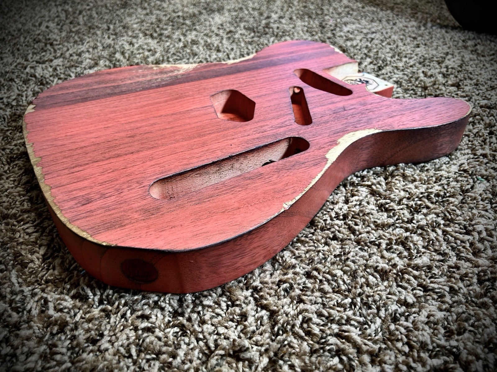 Pink Relic Pistols Crown Barncaster TELE GUITAR BODY ONLY PARTCASTER USA MADE