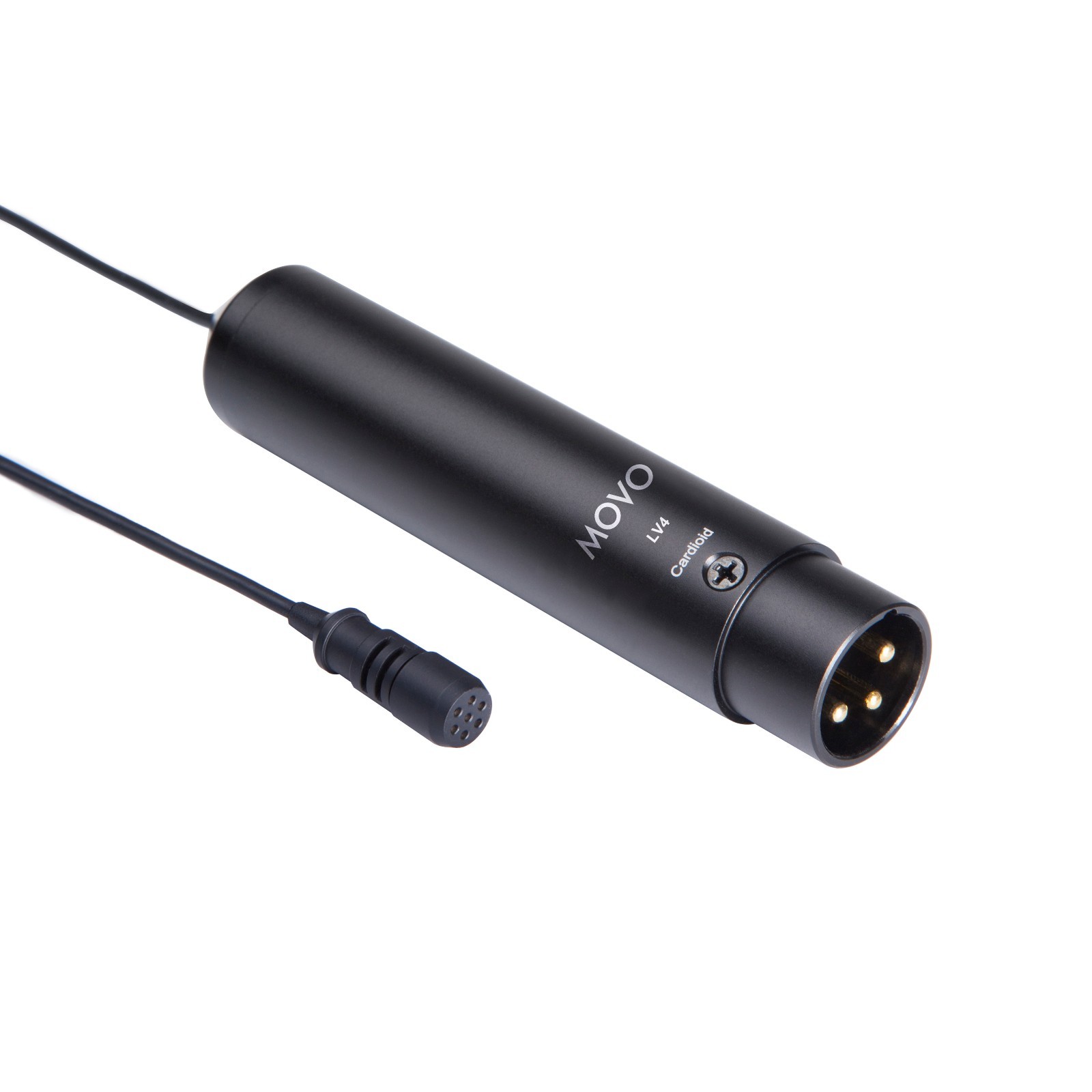 Movo LV4 Dual XLR Omnidirectional & Cardioid Microphone Lavalier Interview Kit