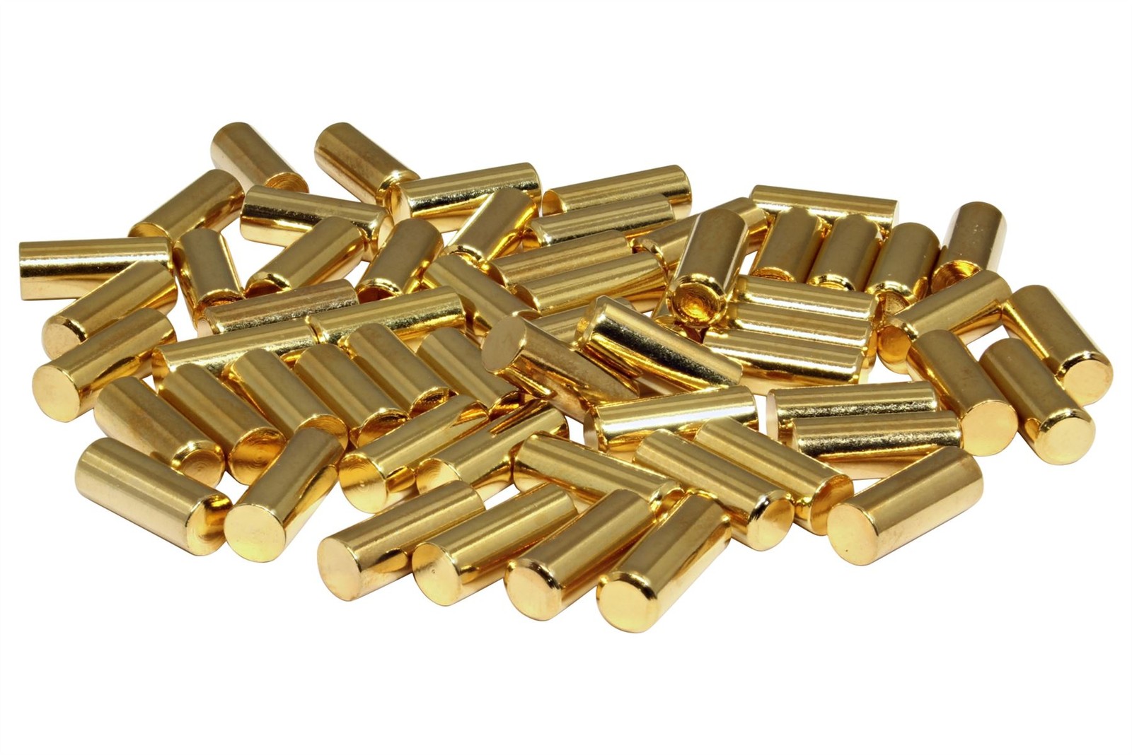 Humbucker Gold Plated 1215 Steel Pole Slugs w/ Chamfered End Qty 60