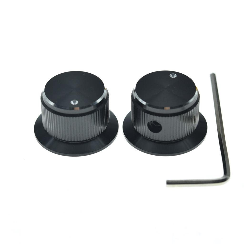 2pcs Aluminium Potentiometer Knobs 1/4″ Universal Top Hat Knobs Bell Control …