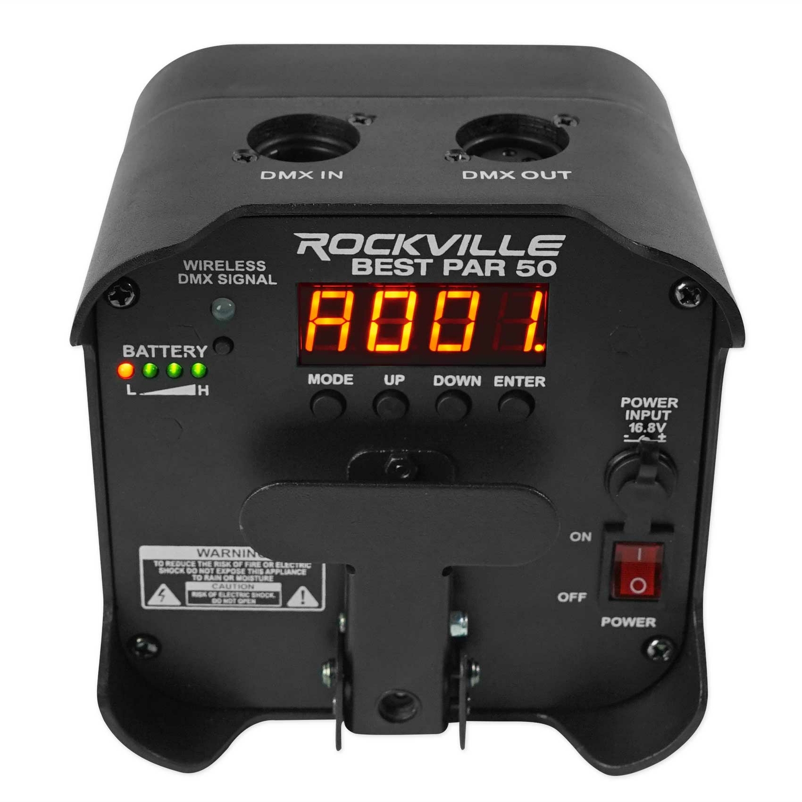 Rockville BEST PAR 50 Rechargeable Par Can Wash Light w/ Wireless DMX+RGBWA+UV