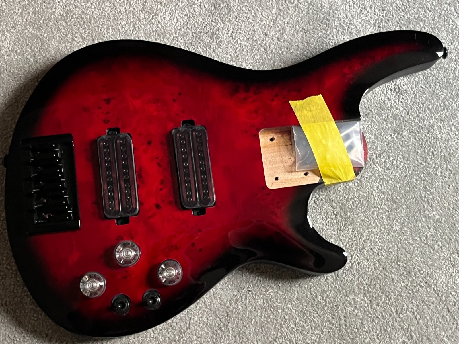 Schecter Omen Elite-5 5-String bass body loaded black cherry burst