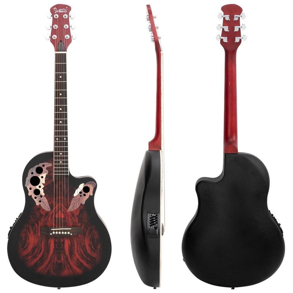 Glarry 41″ Popular Spruce Cutaway Acoustic-Electric Guitar With Bag