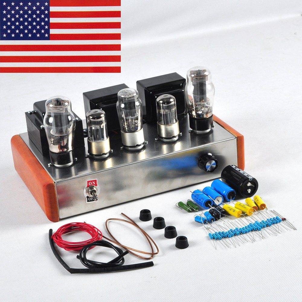USA 1Set Vacuum Tube Amplifier Class A Single Ended 6N8P 6P3P Amp Kit DIY