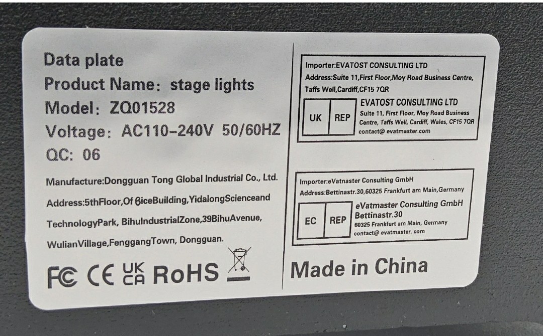 9600mAh Rechargeable Battery Powered Stage Uplights 6-In-1 RGBWAUV+Remote ZQ0152