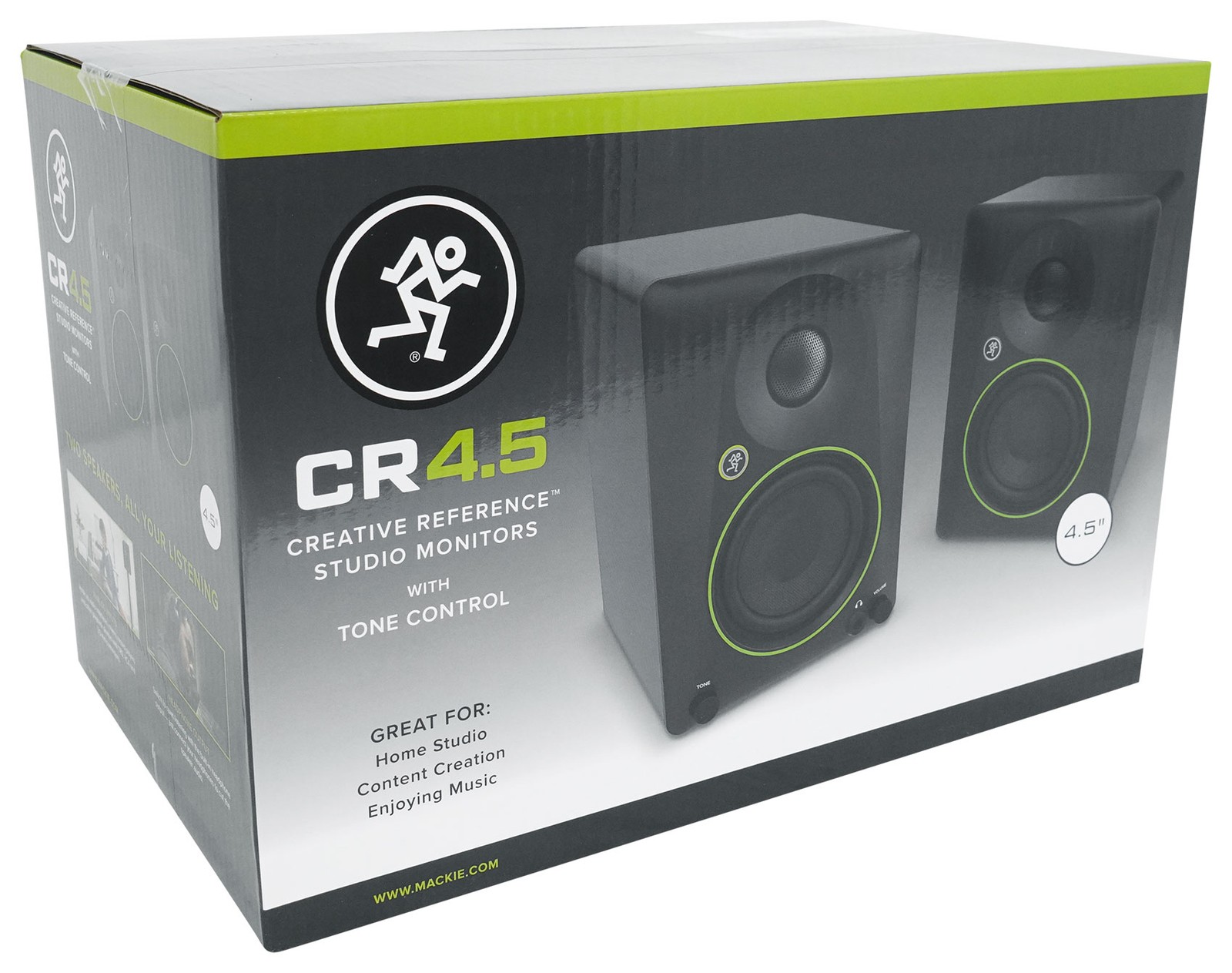 Mackie CR4.5 4.5″ Powered Studio Monitors Speakers w/ Tone Control