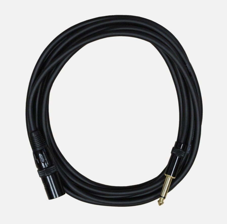 XLR 3-Pin Male to 1/4”TS Mono Cable Unbalanced Shielded Mic Audio Cord Stereo 05
