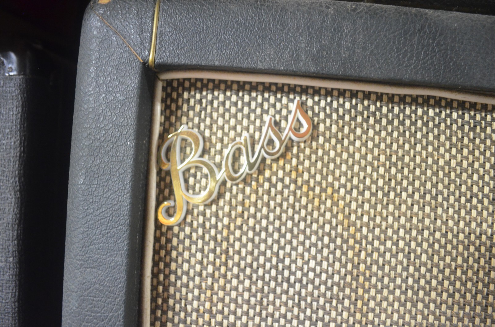 Replica Plexi-Era Marshall Bass Logo Gold/White Accurate Mounting Pin Placement