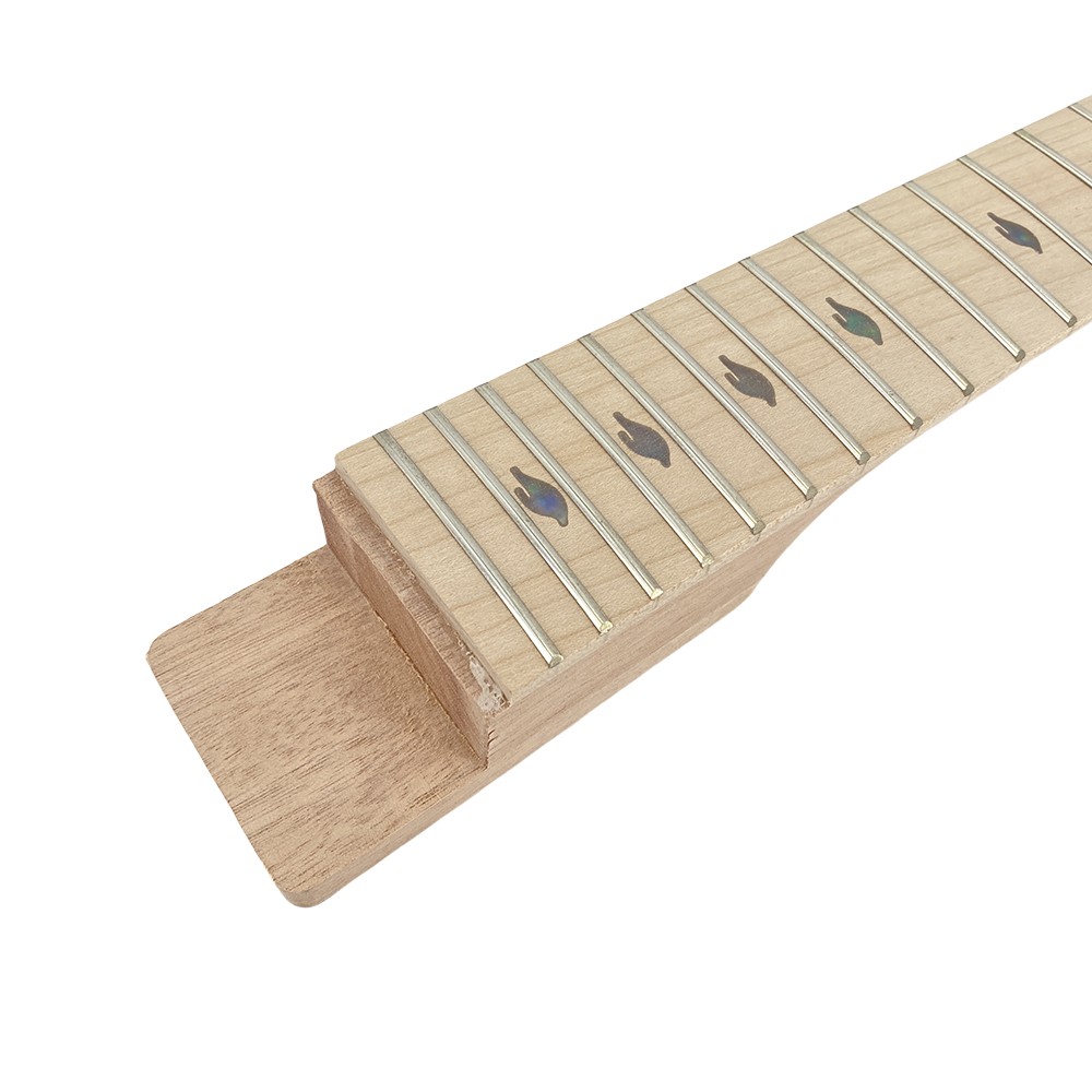 Electric Guitar Neck 22 Fret 25.5 Inch Maple Fretboard for Replace Set in Heel