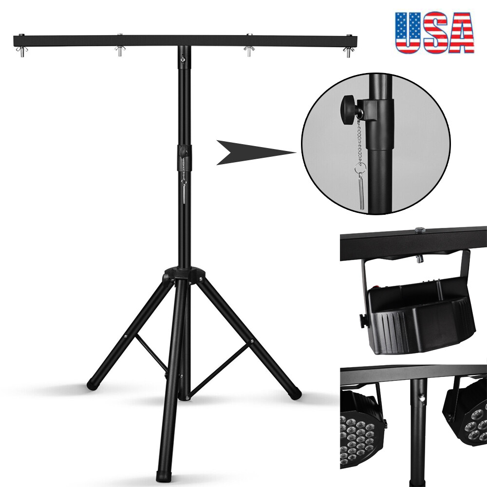 Adjustable Par Light Tripod Stand &T-Bar DJ Party Stage Lighting Fixture Stand
