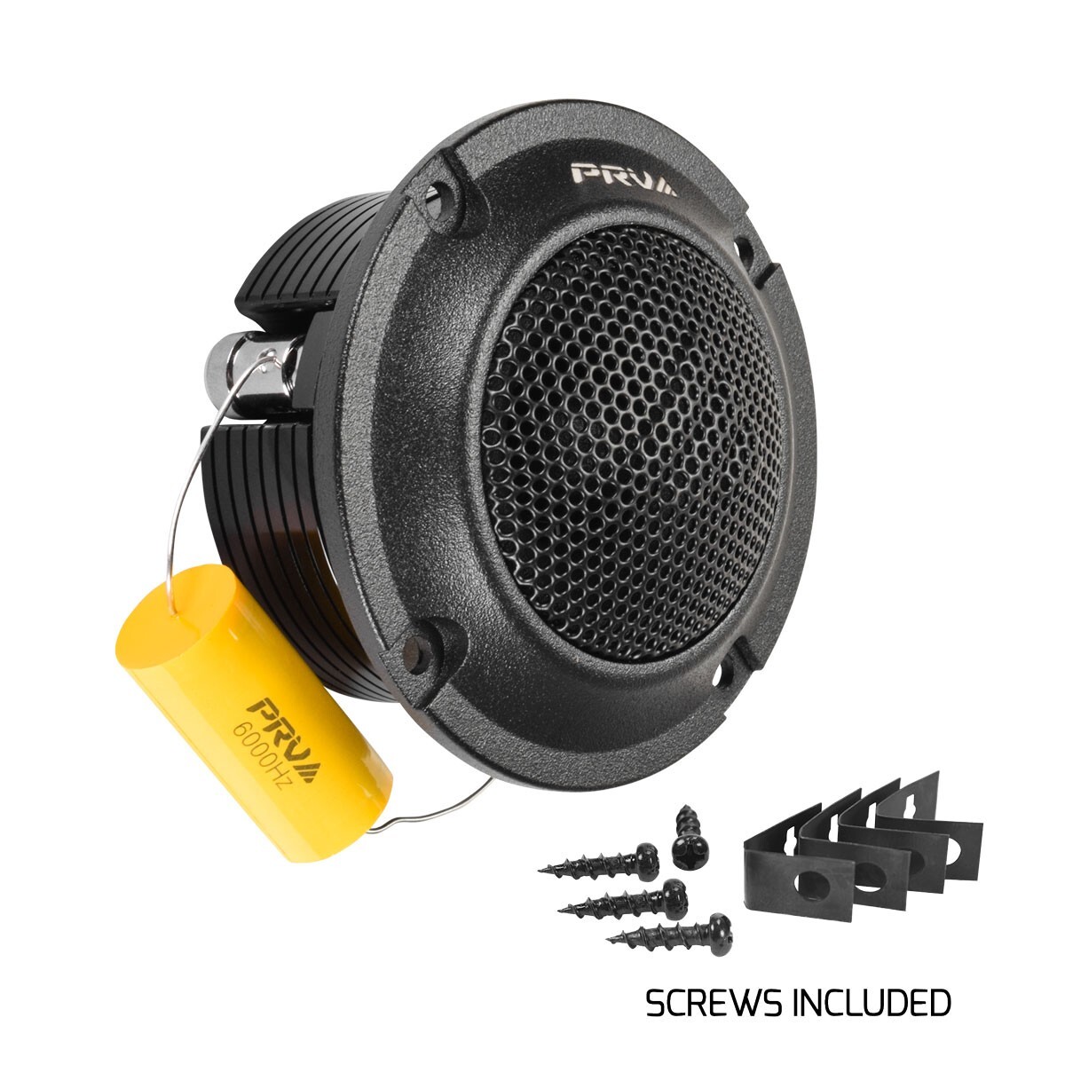 2x PRV 240W Shallow Super Tweeter Neodymium TW400Ti-Nd-4 SLIM 4 Ohm 3″ Rounded