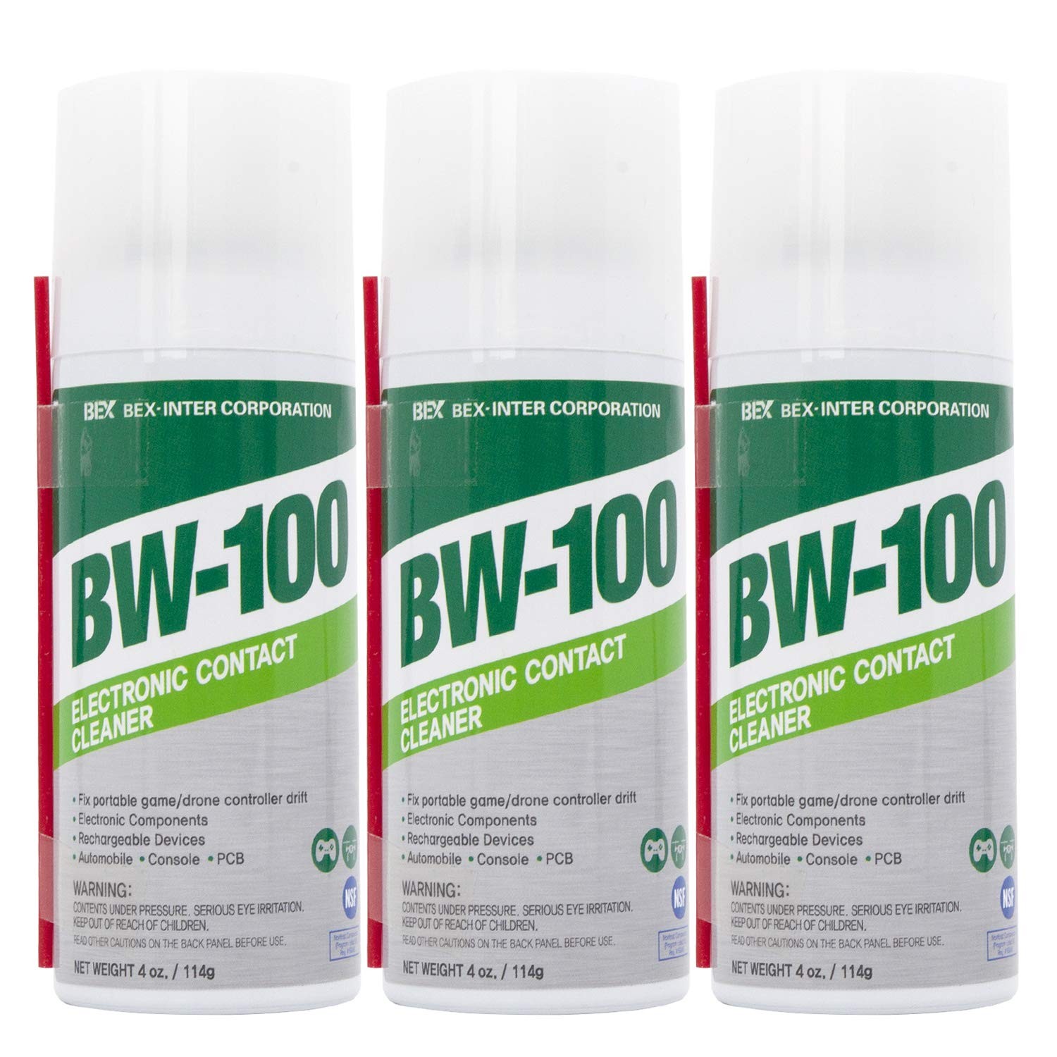 BW-100 Non-Flammable Electronic Contact Cleaner Aerosol Spray – Safely Cleans Jo