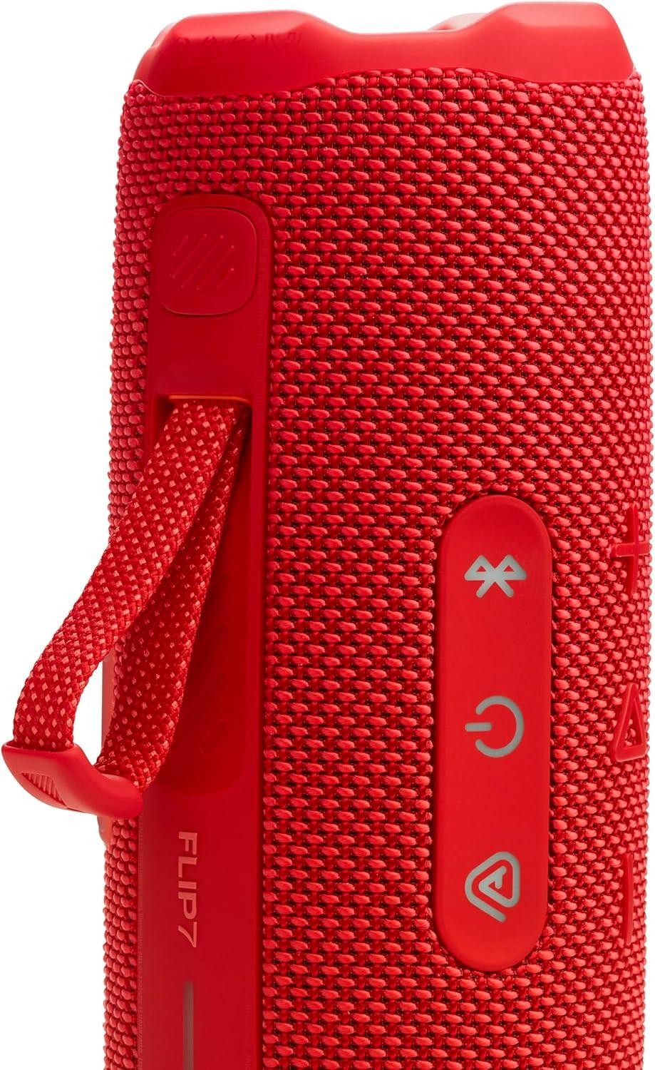 JBL Flip 7 Portable Bluetooth Speaker Red Waterproof Wireless Audio Excellent