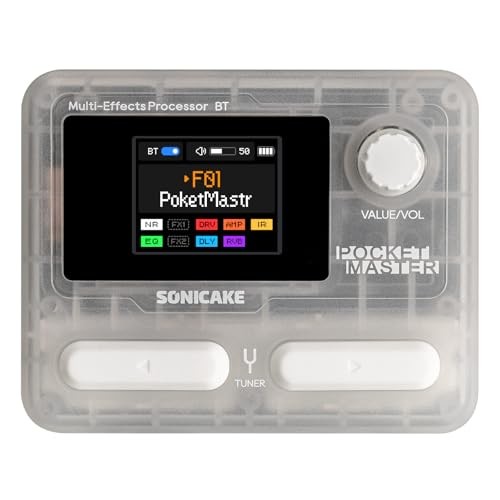 SONICAKE Pocket Master Guitar Bass Multi-Effect Amp IR Cabinet OTG BT