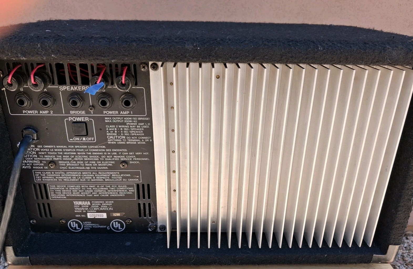 Yamaha Powered Mixer EMX640 – For Parts