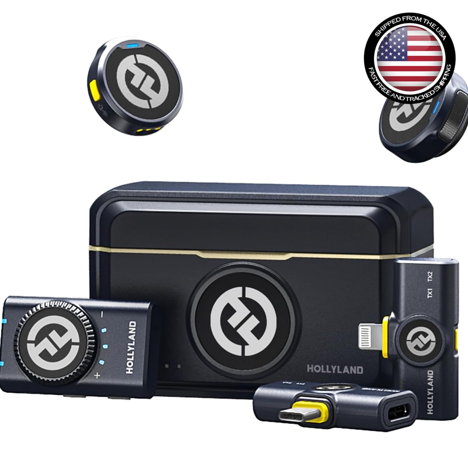 Portable Lark M2 Wireless Microphone for iPhone/PC, 40h Battery, Omnidirectional
