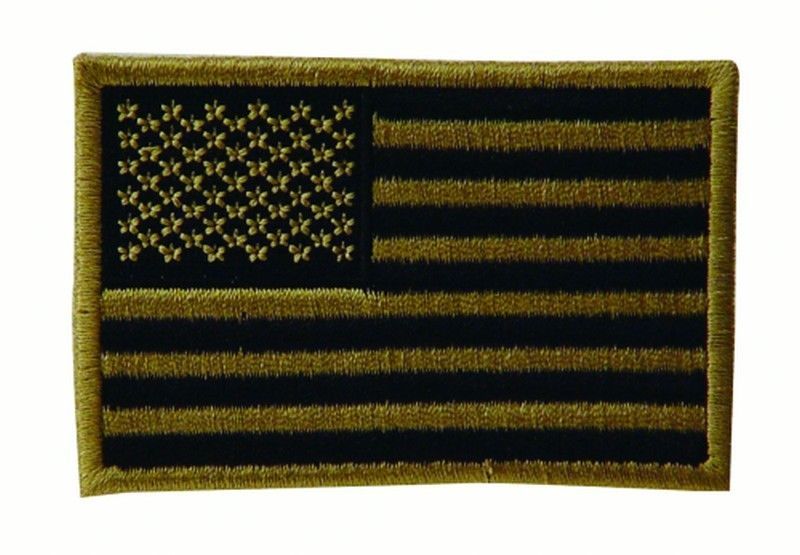 Voodoo Tactical 20-9087 OD COYOTE Embroidered USA Flag Facing Left Patch