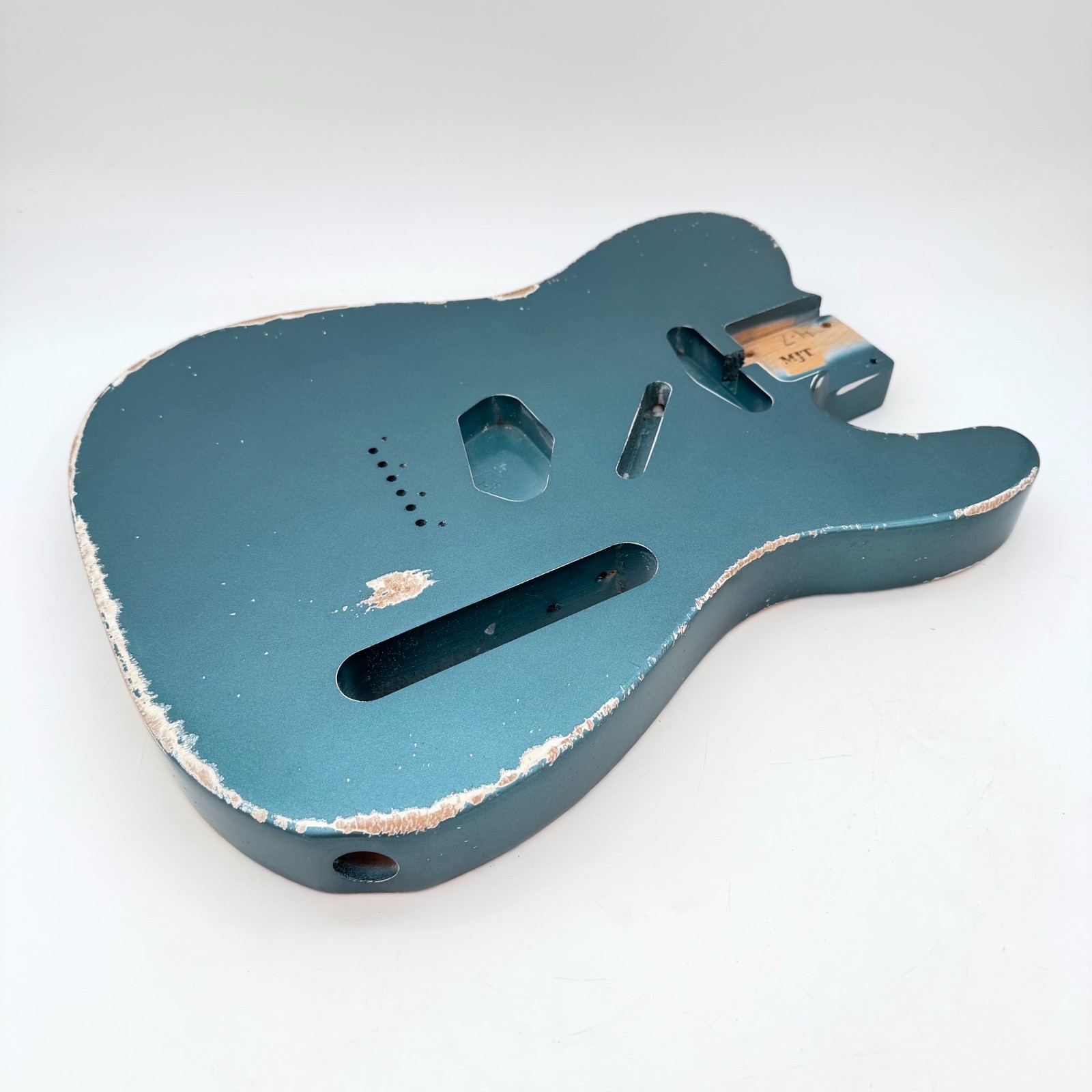 MJT Telecaster Body Alder Relic Nitro Lake Placid Blue Light mjt6676