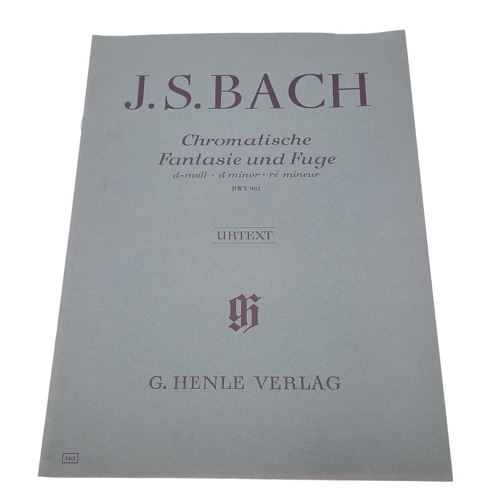 J. S. Bach Chromatische D Minor Urtext Sheet Music
