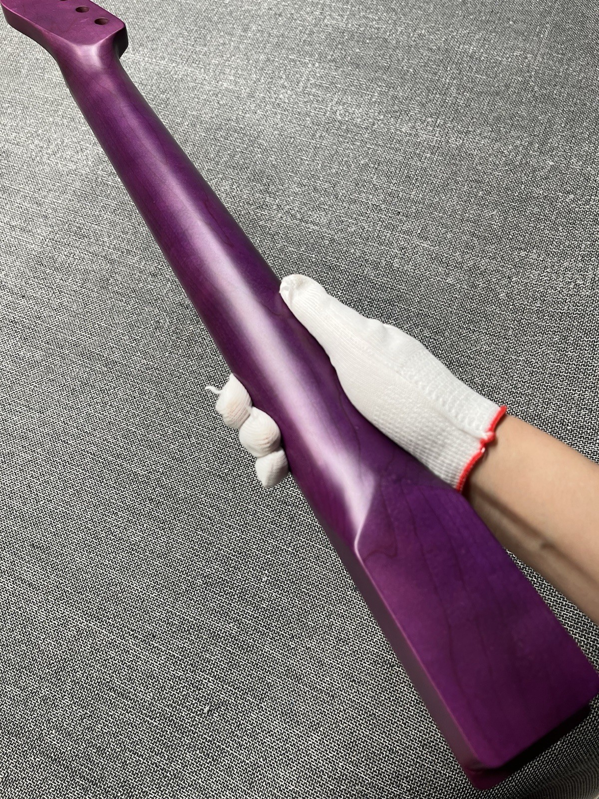 New Stainless steel 21Frets purple Satin Maple Electric guitar Neck Unfinished