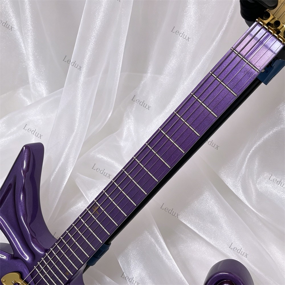 Prince Symbol Solid Electric Guitar Stainless Fret FR Bridge Metallic Purple