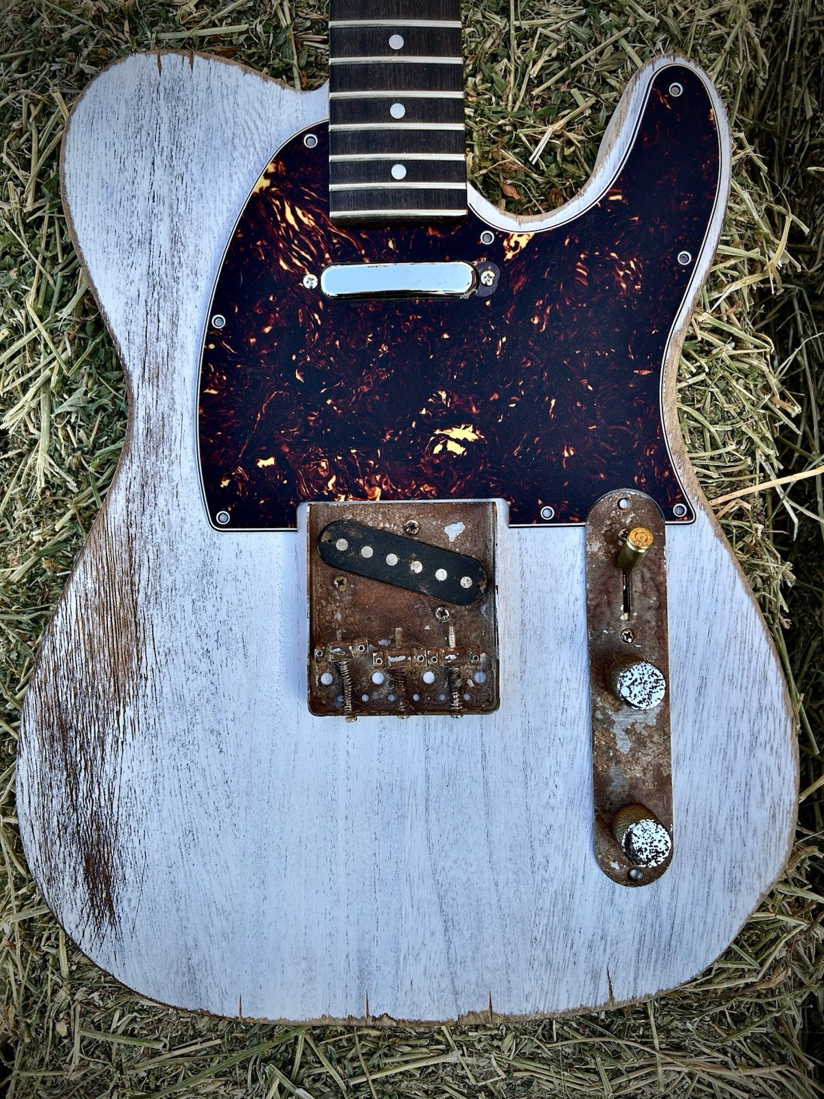 White Relic Pistols Crown Barncaster TELE GUITAR BODY ONLY PARTCASTER USA MADE