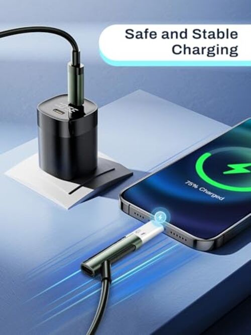 USB C to Lightning Microphone Adapter, 2 Pack Lightning Female to USB-C Male