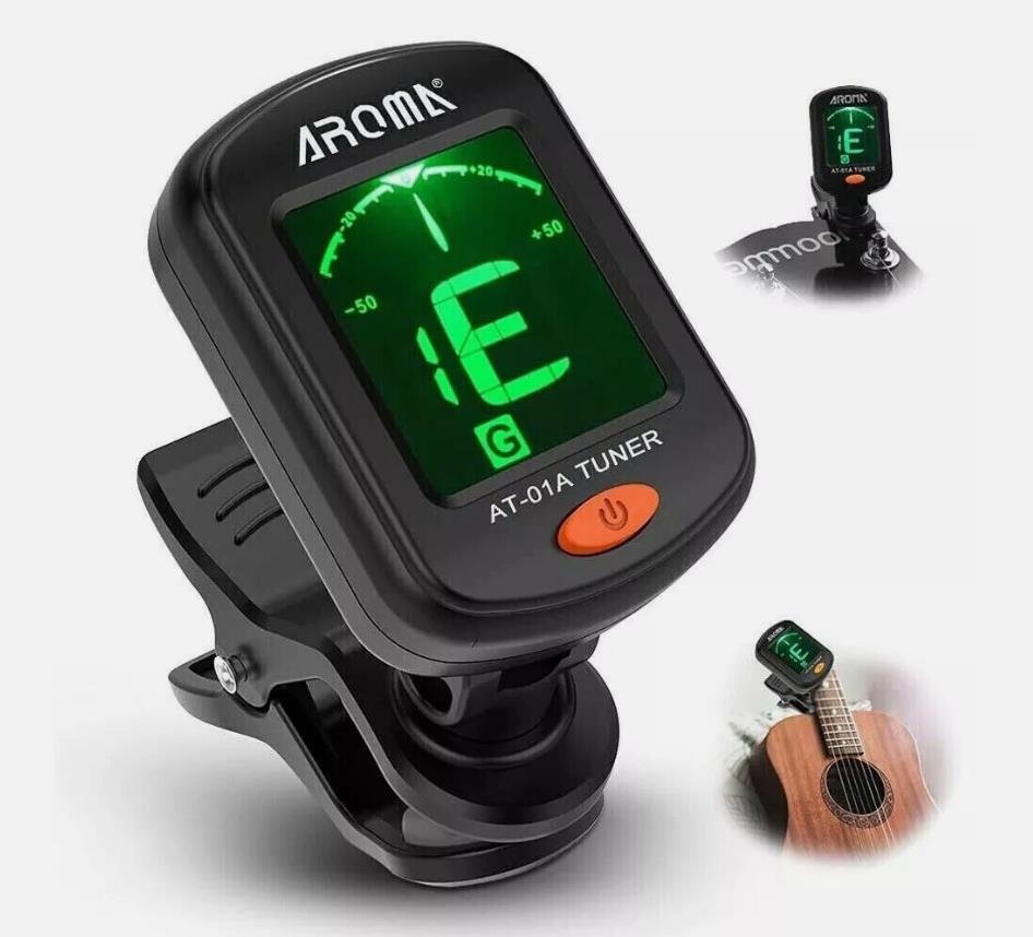 LCD Clip On Chromatic Acoustic Electric Guitar Bass Ukulele Banjo Violin Tuner