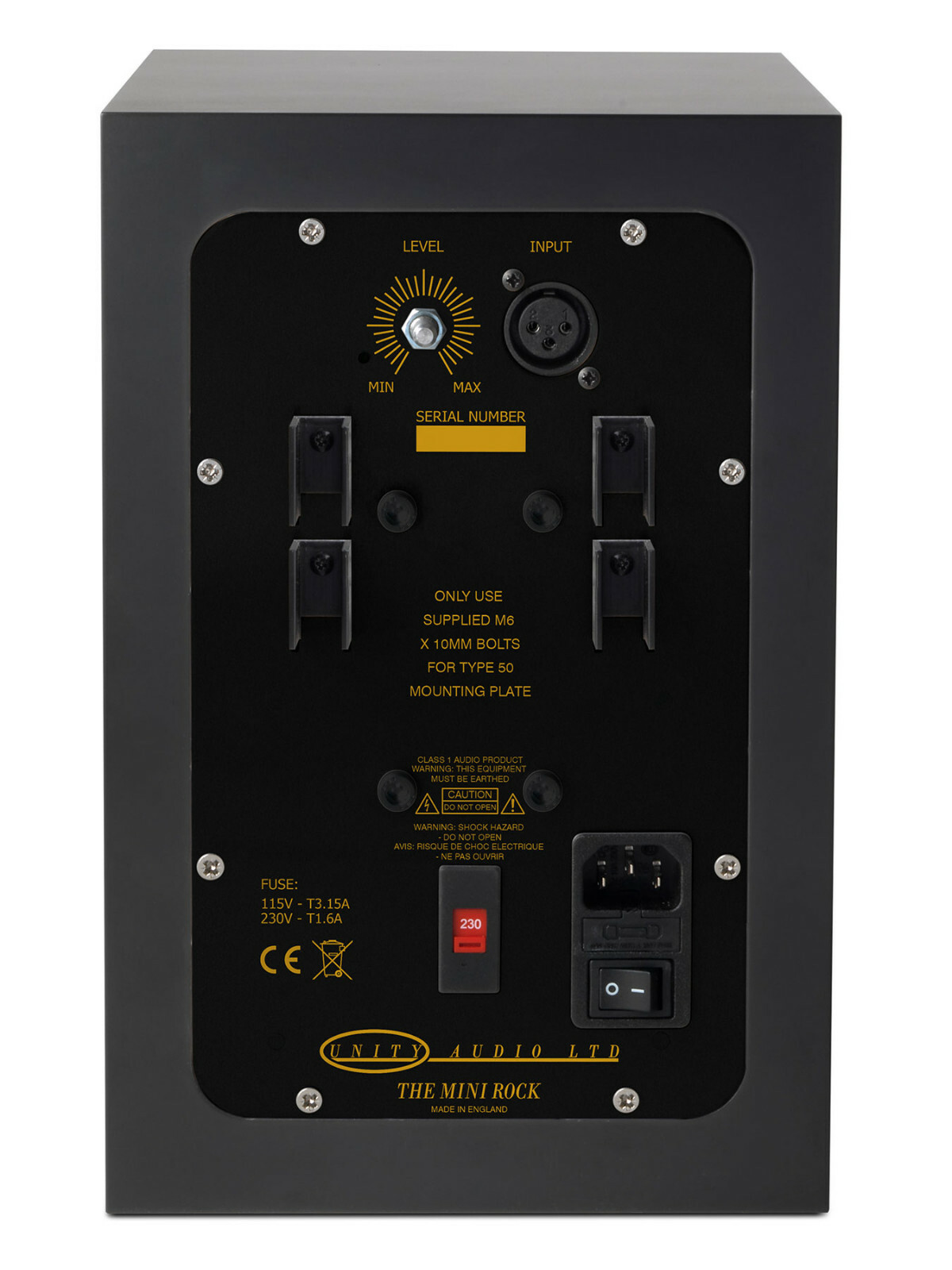 Unity Audio Mini-Rock DSP | 2-Way Active Studio Monitor (Single) | Pro Audio LA