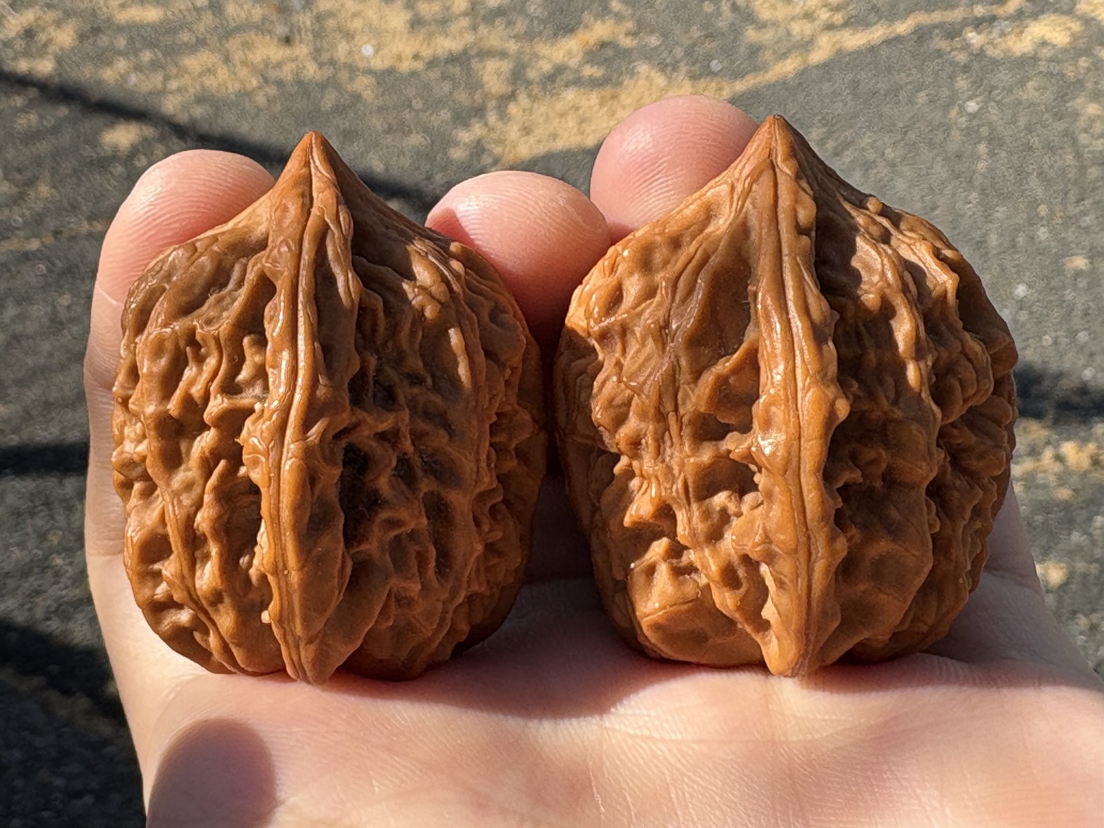 A pair of Wenwan Walnuts hand massage ball Wu Ming Chicken heart