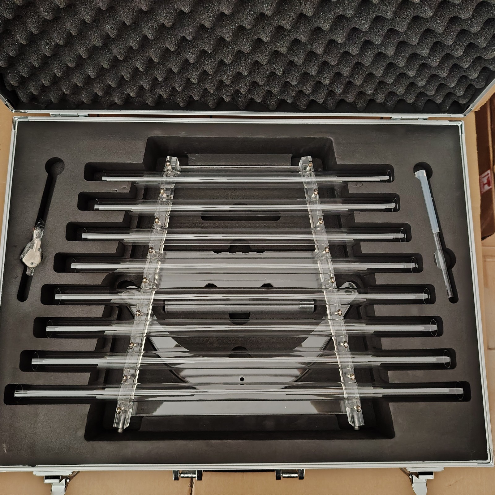432Hz Quartz Crystal Singing Harp with crystal mallet and Aluminum alloy box
