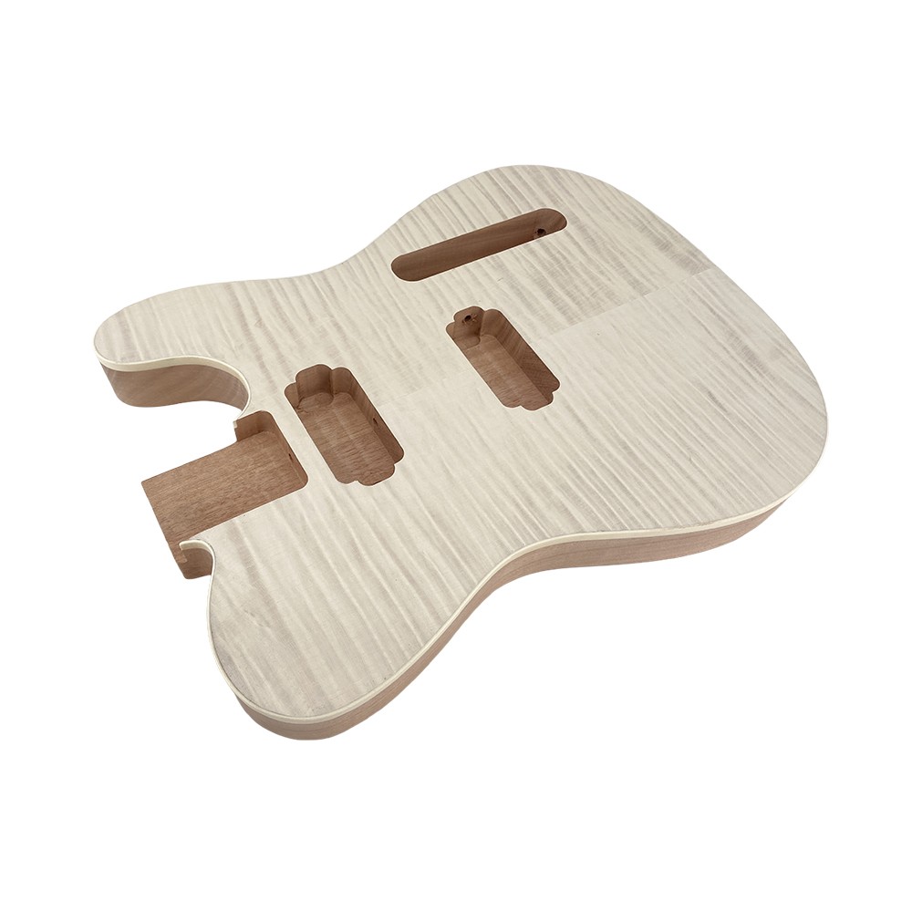 Guitar Body Mahogany Flame Maple Veneer Semi Hollow Guitar Body Bolt On