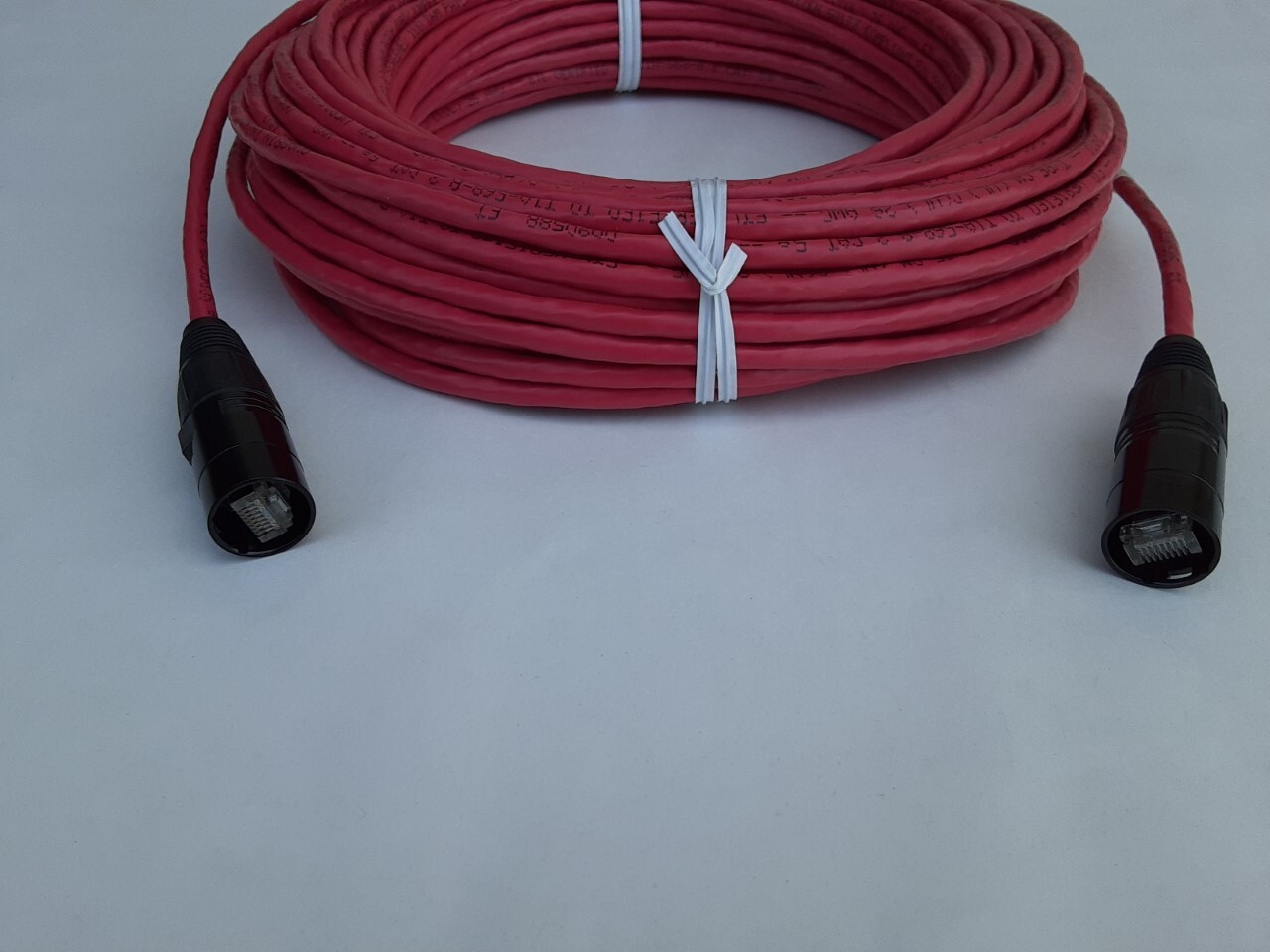 100 FT PRO CAT5E Tactical Shielded w/Neutrik Ethercon RJ45 Digital Audio Cable