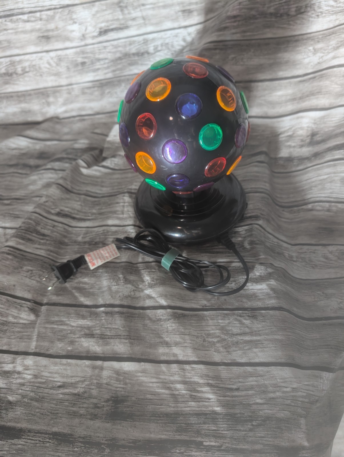 Vintage Rotating Disco Multicolor Light Ball Party Lamp Decor Tested / working