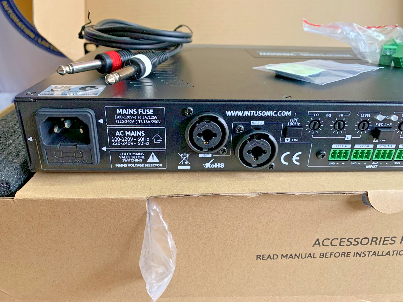 INTUSONIC IntuForce 2SDL160 2 x 160W 4 Ohm Stereo Amplifier WHISPERING WINDOW