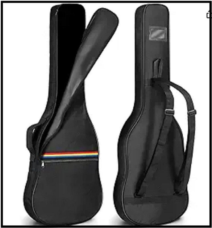 Guitar Case Electric Soft Padded Cover Heavy Duty Gig Bag With Straps Black