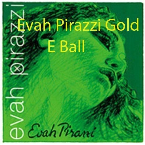 Evah Pirazzi Violin String Set 4/4 Medium Gauge E GOLD PLATED BALL